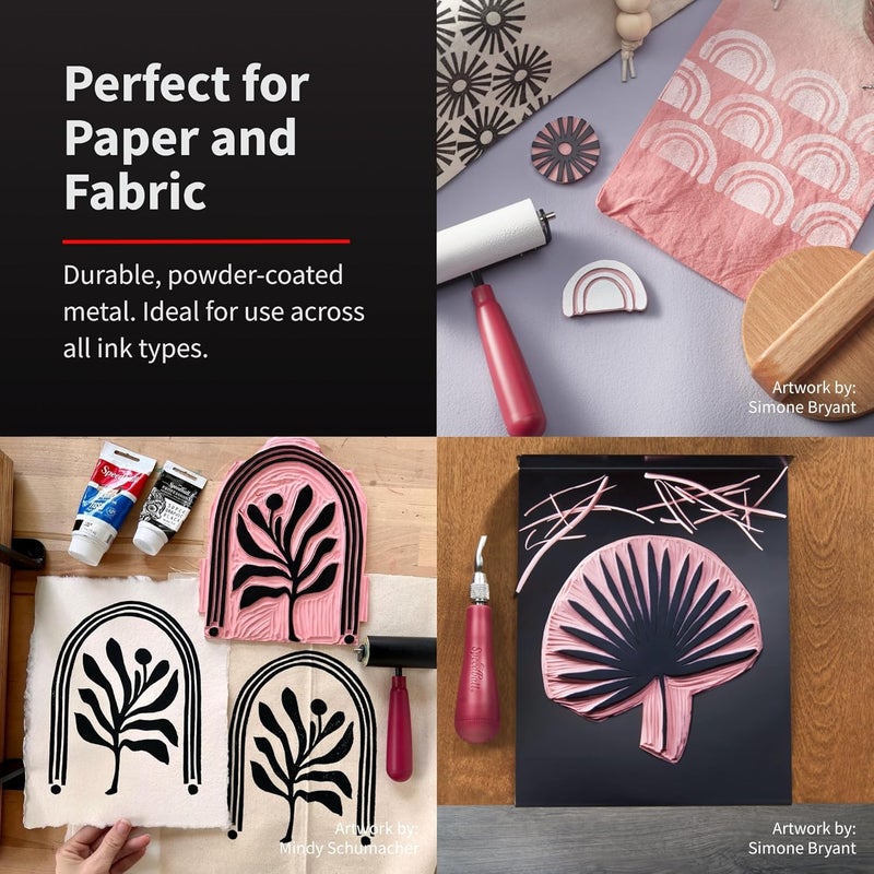 Speedball 9 x 7 Inch Bench Hook and Inking Plate for Block Printing and Linocut - Image 5