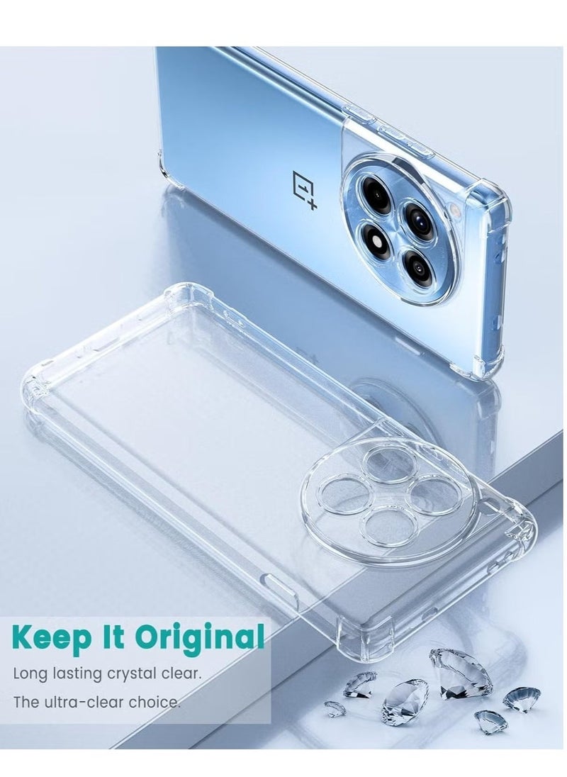 ELTRAZONE OnePlus 12R 2024 Clear Case Cover –Liquid Gel Rubber Bumper Protection with Shockproof Hard Shell for OnePlus 12R 5G (2024) - Image 4