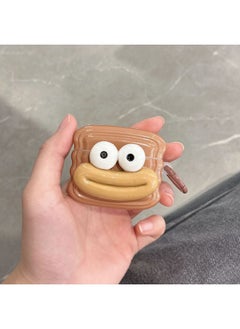 Three-dimensional Sausage Mouth For AirPods 4 Generation Protective Shell 1/2/3 Generation Wireless Bluetooth Earphone Set Pro2 Japan And South Korea-Color:Brown-Model:AirPods 4