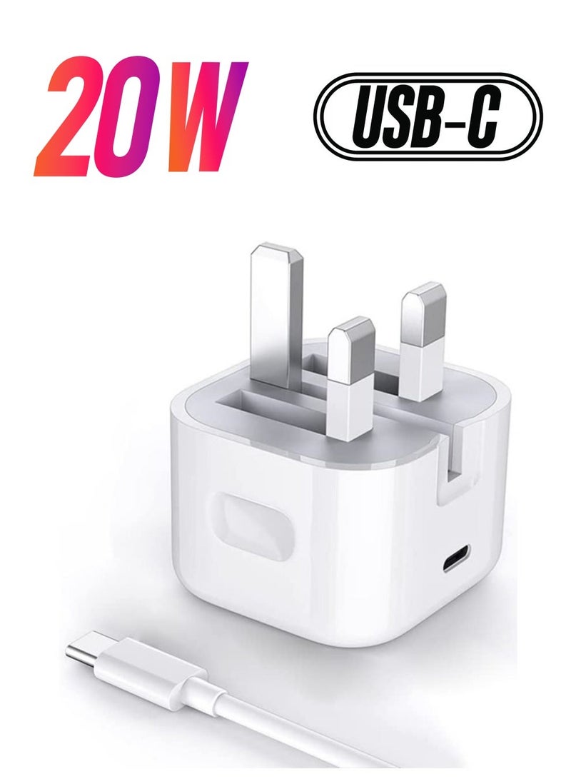 Galaxy Z fold 3 Charger, USB C Fast Charge Foldable Plug 20W Type C PD Power Delivery Wall Adapter Compatible with Samsung Galaxy Z Fold 3 / Z fold 2 / Z Fold/Z Fold (Type C) TO ) Type C)Cable - Image 1