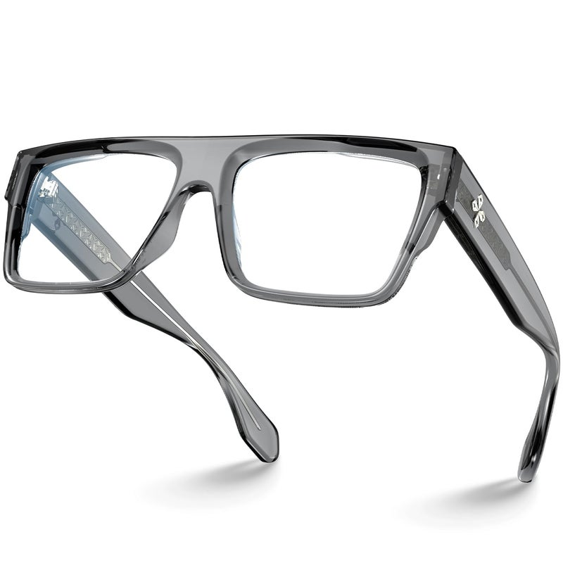 VISOONE Square Full Rim Blue Light Blocking Glasses Large Fashion Computer Multi Colors Eyeglass Frame Women Men ALBA