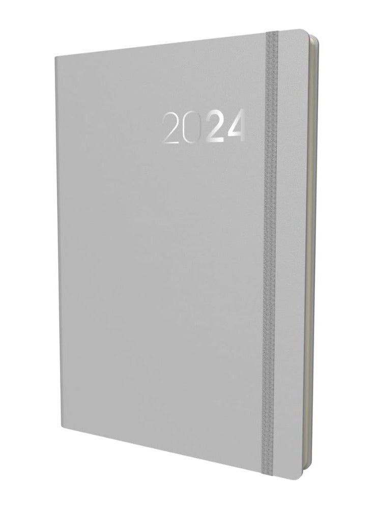 Collins Collins Legacy 2024 Diary A5 Day To Page Diary (with Appointments) - Business Planner and Organiser - January to December 2024 Diary - Daily - Grey - CL51.97-24  - Image 1