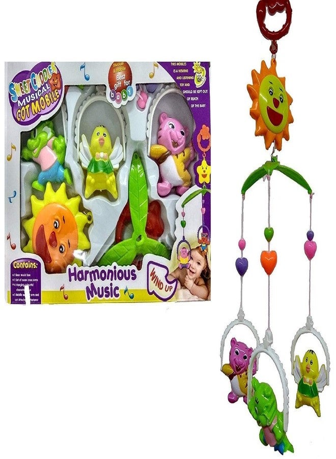 Shivaaro 5 Pcs Lovely Colourful Musical Hanging Rattle Toys with Hanging for Babies (Multi Color) - Image 1