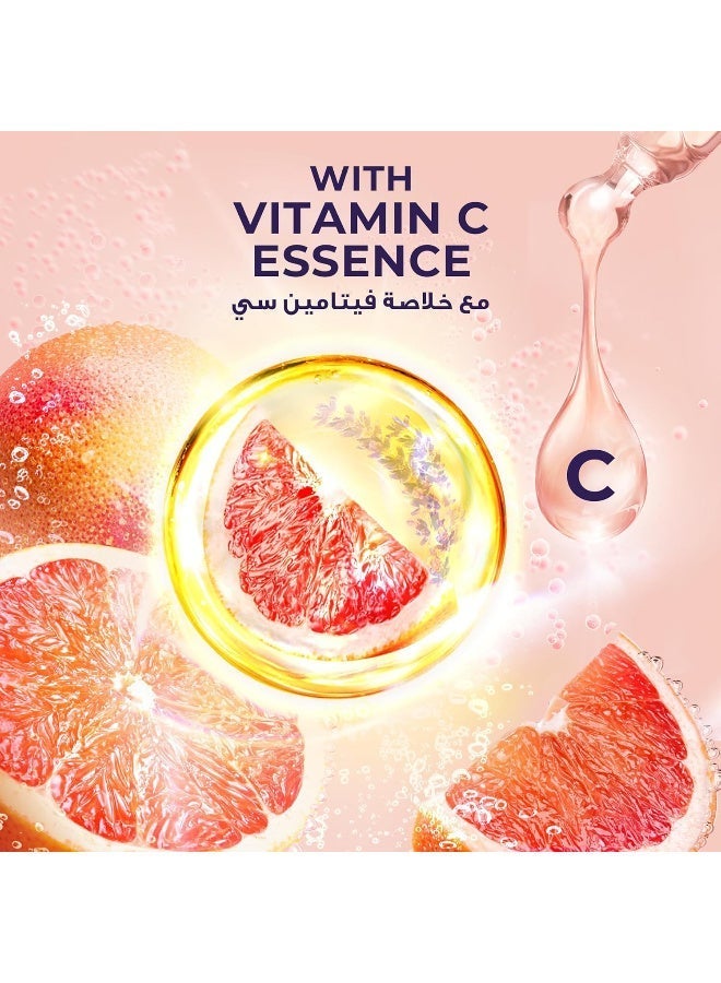 لوكس غسول الجسم المنعش من لوكس، برائحة الجريب فروت، مع خلاصة فيتامين سي ونضارة مزدوجة، 500 مل+ليفه - Image 5