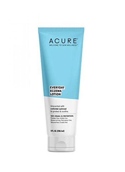 Acure Everyday Eczema Lotion 100% Vegan for Sensitive & Easily Irritated Skin 2% Colloidal Oatmeal & Cocoa Butter Unscented 8 Fl Oz