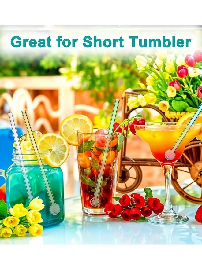 هومستر مجموعة القش الزجاجية 2 قطعة - 1 x القش ، 1 x الفرشاة ، صحية وصديقة للبيئة ، مناسبة للشرب اليومي ، الخبز المقاوم ، العصير - Image 5