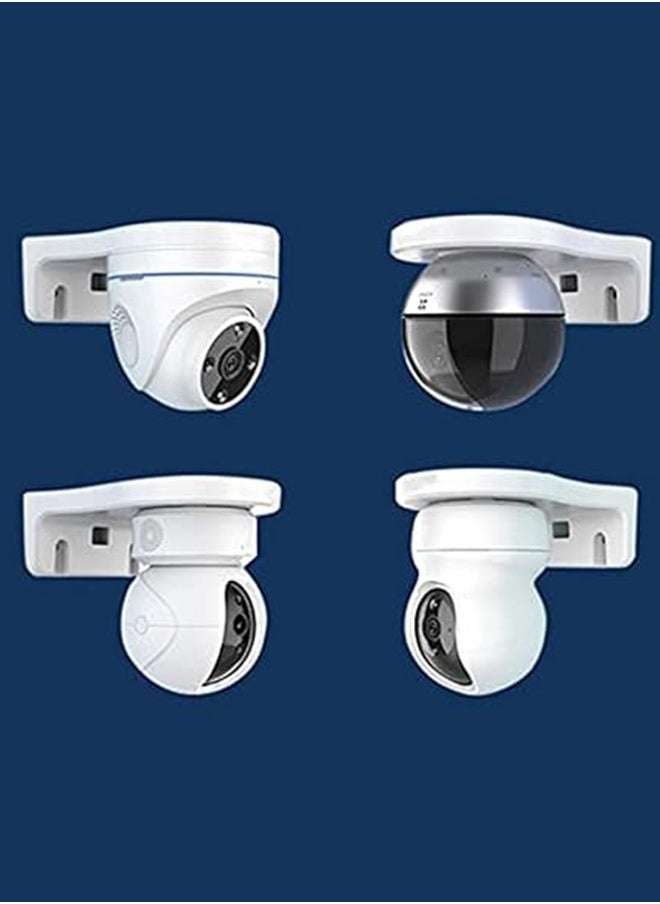 General - 1 Pack WiFi Wall Mount Camera Base Bracket, and 5 Installation screws, for EZVIZ C6 C4 Series IP Camera, Plastic PT Cameras Holder Indoor Security Systems, Easy to Install - White - Image 1
