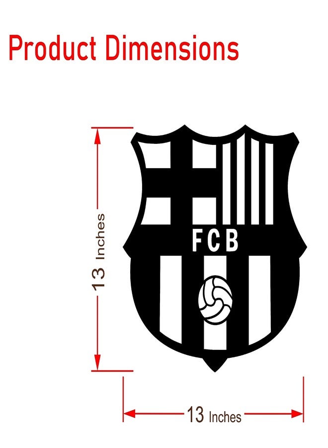AD INFINITUM® Football Club Logo Wooden plaque | Hanging Wall Art Decor for Living Room Bedroom Kitchen Office | Aesthetic Gift for Football Fan (FC Barcelona, Black (Single Layer)) - Image 4