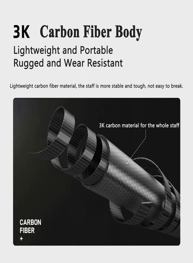 IJEUH Carbon Fiber Hiking Poles 2pcs, Collapsible Nordic Trekking Poles,Cork Handle Ultralight Folding Walking Sticks, Hiking Sticks, Lightweight Foldable Trekking Walking Sticks for Seniors Women Men - Image 5