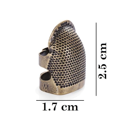 Moira Pack of 4 Adjustable Brass Finger Protector Thimble for Sewing Embroidery Needlework (Brass) - Image 2