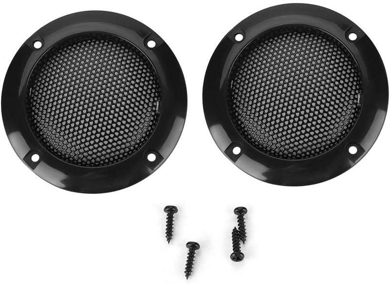 2 Inch Speaker Cover, Speaker Protective Mesh Cover, Speaker Grills Cover Guard, Subwoofer Decorative Steel Mesh Circle Protection Audio Accessories for Car Outdoor Speaker.(Screw Included)(Black) - Image 1