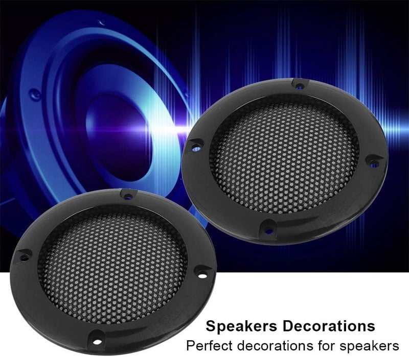 2 Inch Speaker Cover, Speaker Protective Mesh Cover, Speaker Grills Cover Guard, Subwoofer Decorative Steel Mesh Circle Protection Audio Accessories for Car Outdoor Speaker.(Screw Included)(Black) - Image 4