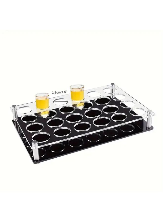 Transparent Acrylic Liquor Cup Holder Tray Organizer Display Bar Party Club Accessories - Image 2