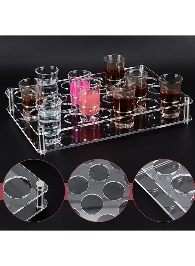 Transparent Acrylic Liquor Cup Holder Tray Organizer Display Bar Party Club Accessories - Image 4