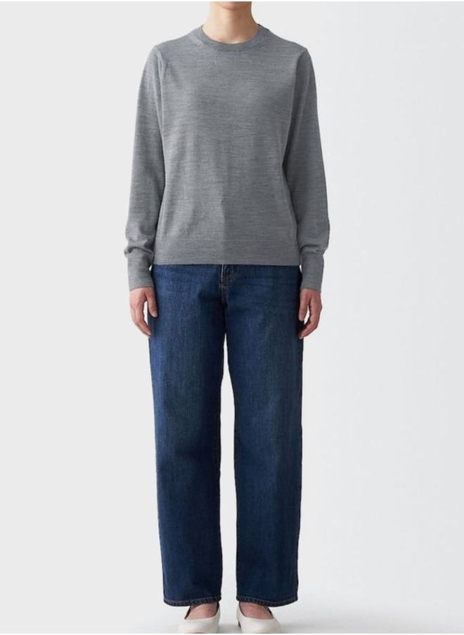 MUJI Washable High-Gauge Crew Neck Sweater  - Image 4