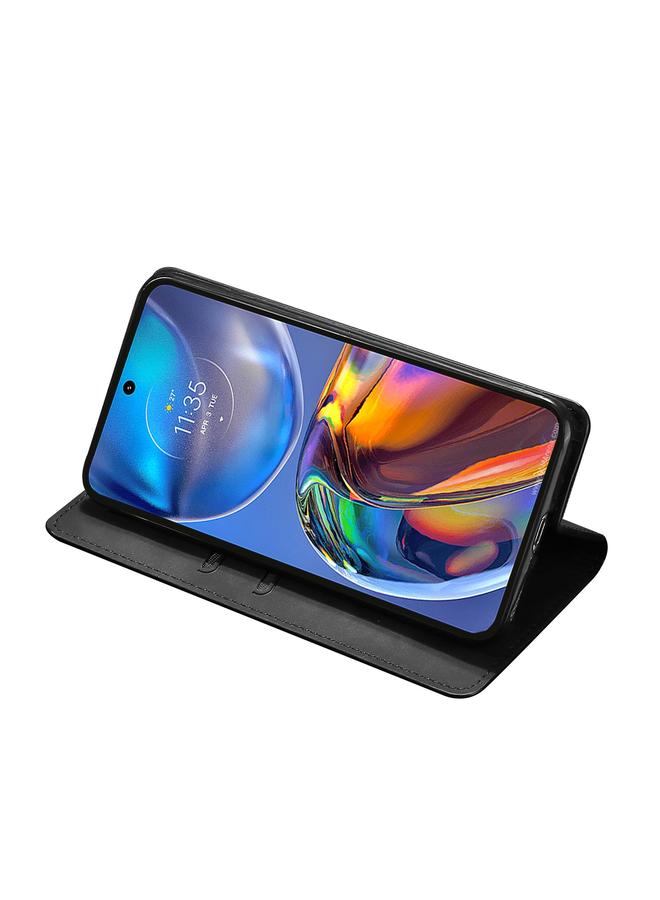 S-TOP Case For Motorola Moto E40 Skin Feel Magnetic Horizontal Flip Leather Phone Case - Image 5