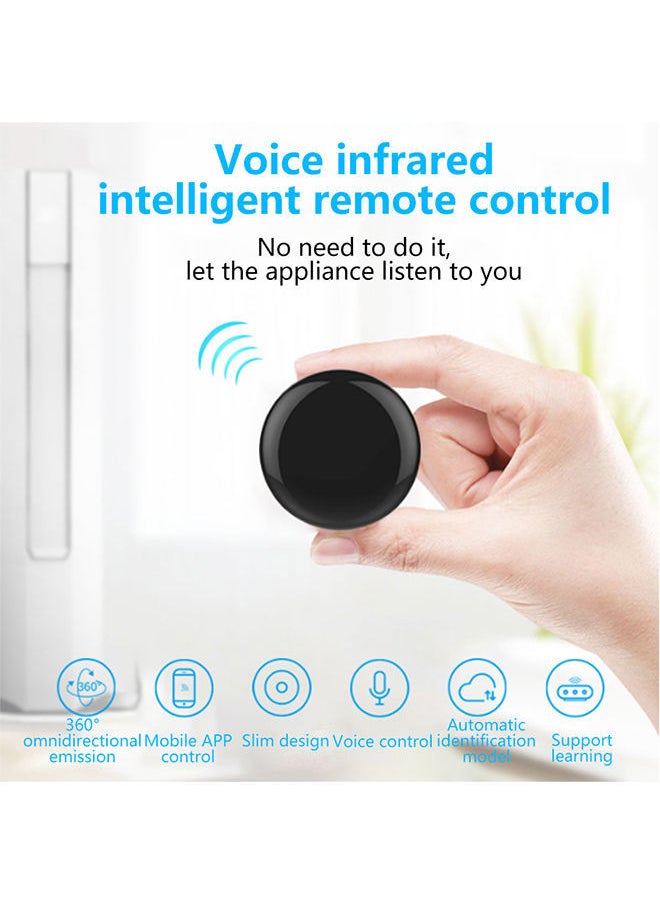 NIBEMINENT - Wireless Smart IR And Voice Controller Remote For Alexa/Google Black - Image 1