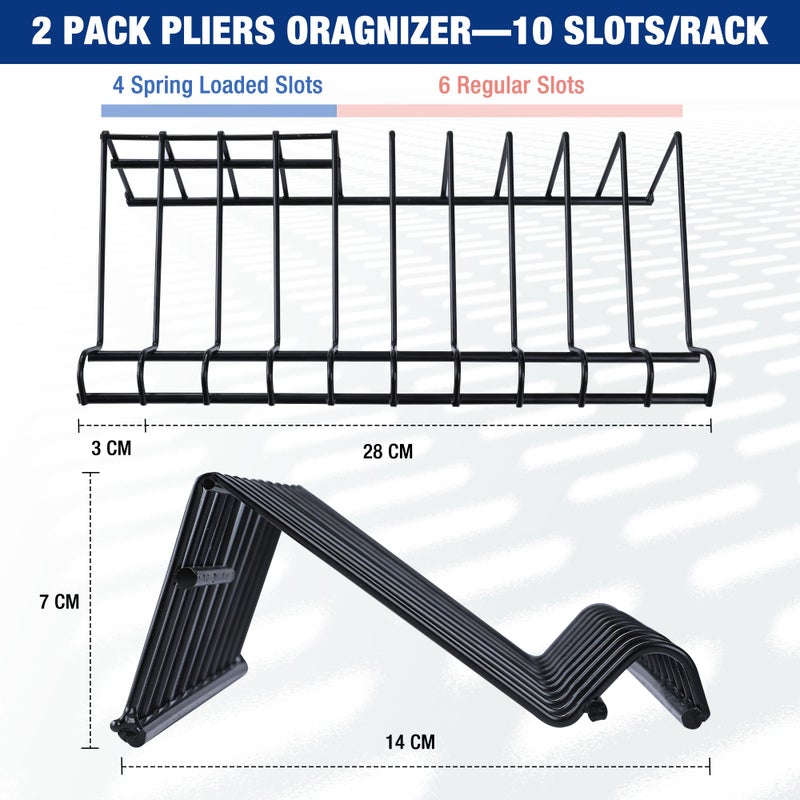WORKPRO Pliers Set, 20 Pieces Pliers Tool Set with 2 Packs Organizer Rack, Slip Joint Pliers, Channel Locks Plier and Vise Grip Plier Assortment for Home, Garage, Mechanics & DIY Projects - Image 3