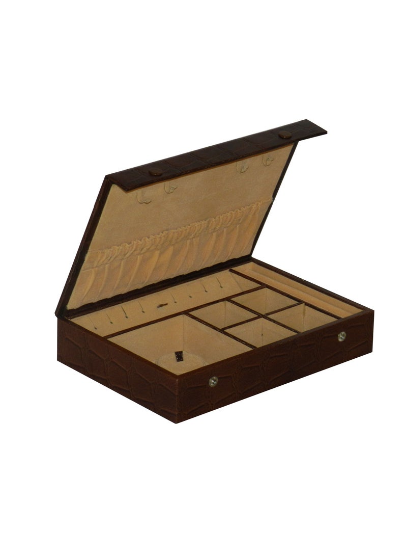 LAVERI LEATHER Laveri Jewellery Box Ring Necklace Earring Bracelet Storage Box Leather Multifunction Jewelry Organizer Box - Image 4