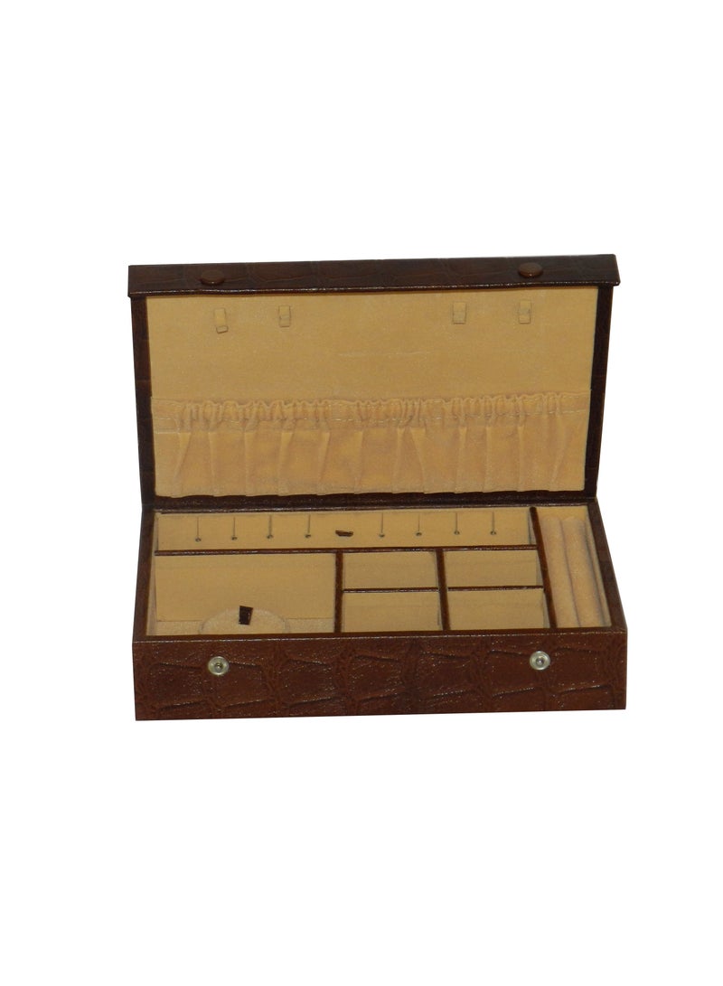 LAVERI LEATHER Laveri Jewellery Box Ring Necklace Earring Bracelet Storage Box Leather Multifunction Jewelry Organizer Box - Image 1