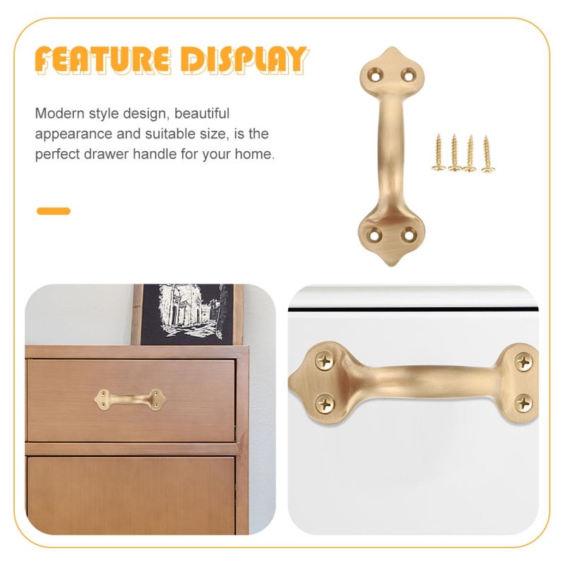 Modern Brass Cabinet Handles 125mm Matte Brushed Pulls For Wardrobe Drawer Cupboard - Image 4