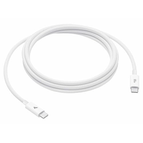DR VAKU® 100w PD Braided Type C To Type C Cable 2M Fast Charging High Speed Data Transfer for iPhone, MacBook, Monitor, Laptop, iPad, Tablets, Samsung, Hp, Dell, Microsoft,Lenovo Type C Devices-White - Image 1