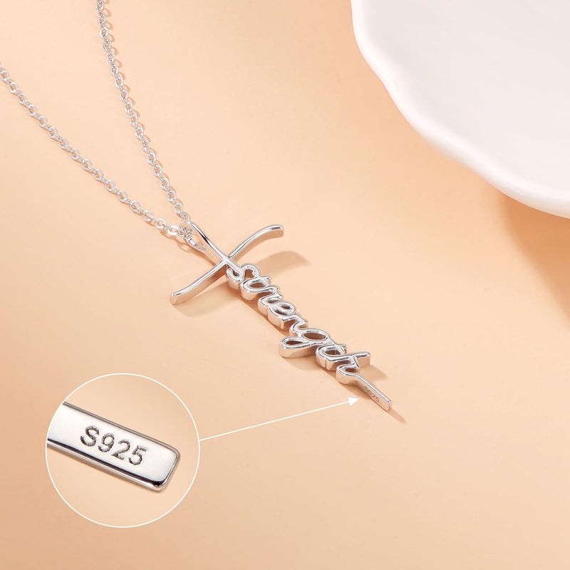 Lcherry Faith Cross Pendant Necklace for Women Religious Christian Jewelry Mother's Day Gifts for Women - Image 3