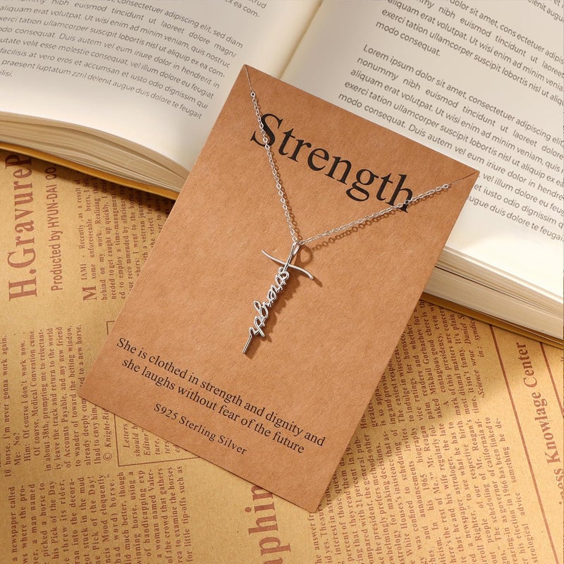 Lcherry Faith Cross Pendant Necklace for Women Religious Christian Jewelry Mother's Day Gifts for Women - Image 5
