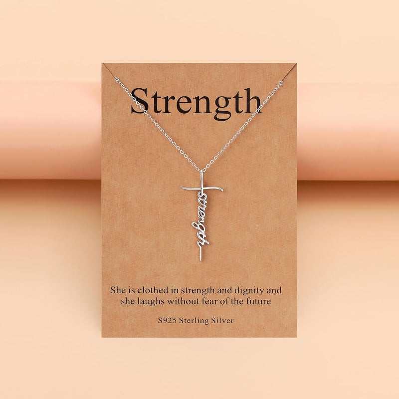 Lcherry Faith Cross Pendant Necklace for Women Religious Christian Jewelry Mother's Day Gifts for Women - Image 4