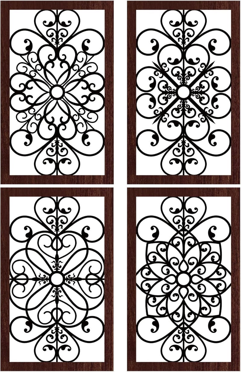 Yulejo Rustic Wall Art Set - 4 Pcs - Image 1