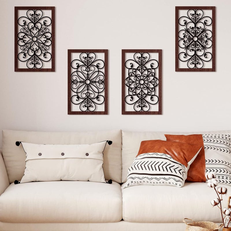 Yulejo Rustic Wall Art Set - 4 Pcs - Image 2
