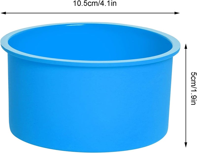 mifengda 12pcs Silicone Cake Mold Baking Round Cake Molds 4 Inch Non-Stick Baking Pan Kitchen Silicone Cake Molds for Baking (Blue, 4inch) - Image 2