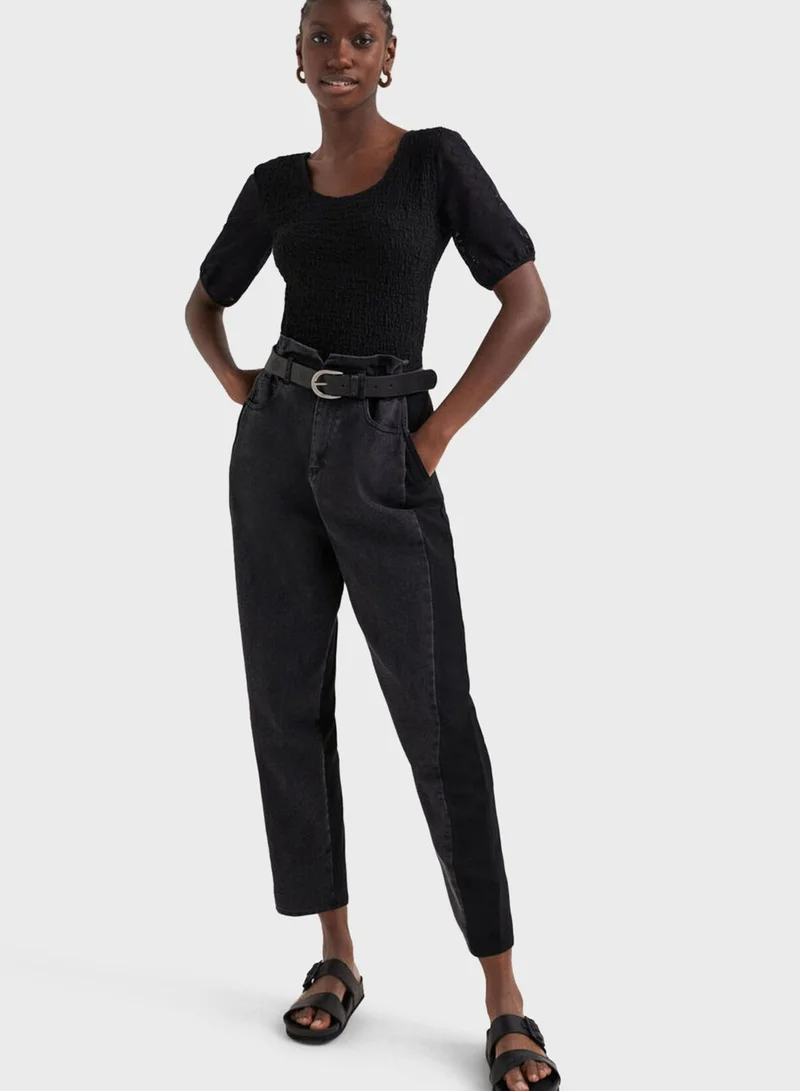 DESIGUAL Puff Sleeve Knitted Body