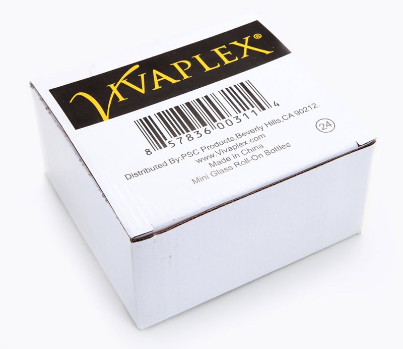 Vivaplex 24, Clear, Mini (Approx. 4 ml, 1/8 fl. oz) Glass Roll on Bottles, with 3-3 ml Droppers - Image 3