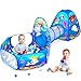 PigPigPen 3 in 1 Kids Play Tent with Play Tunnel Ball Pit Basketball Hoop for Boys Girls Toddler Pop Up Playhouse Toy for Baby IndoorOutdoor Gift for Year Old Child Ocean 3pc Play Tent - Image 2