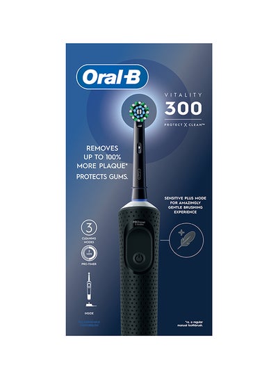 Oral-B Vitality 300 Protect 360° Deeper Clean Rechargeable Electric Toothbrush, Pack of 1 - Black