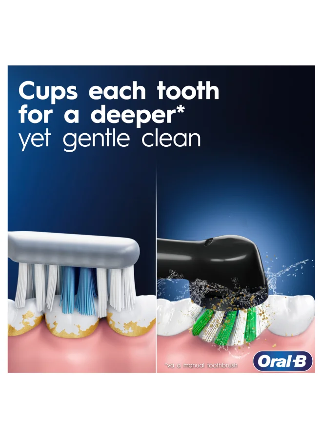 أورال بي Vitality 300 Rechargeable Toothbrush With Crossaction Brush Head, 3 Cleaning Modes & 2 Minutes Built-In Timer