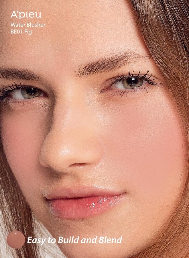 A'PIEU JUICY-PANG WATER BLUSHER (BE01 - Fig Pearl) - Moisturizing finish - Easy blending blusher - Natural look - K-beauty - Image 3