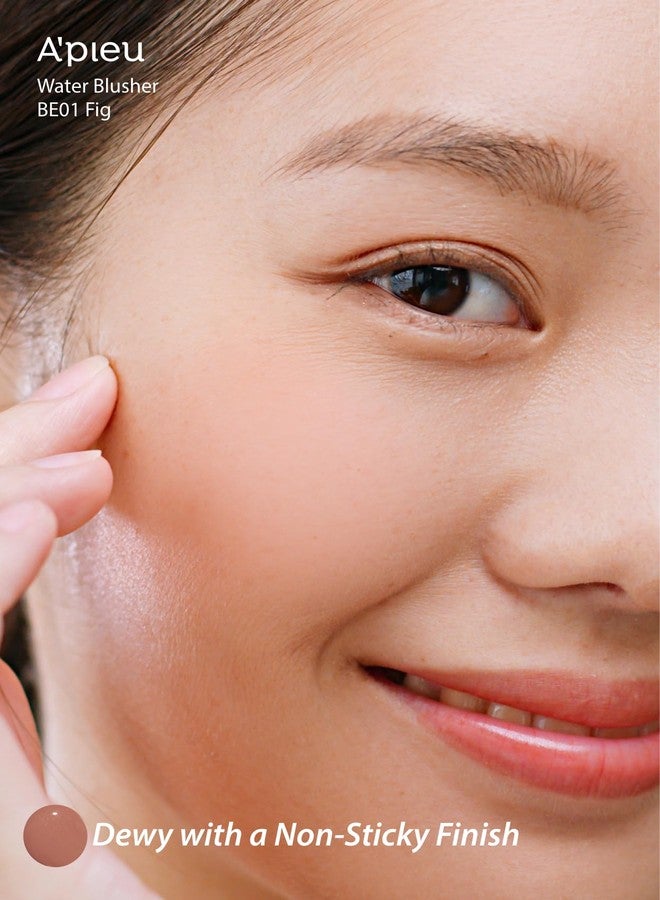 A'PIEU JUICY-PANG WATER BLUSHER (BE01 - Fig Pearl) - Moisturizing finish - Easy blending blusher - Natural look - K-beauty - Image 4