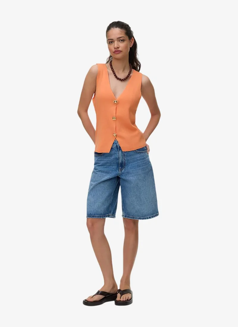 فيرو مودا Women's VMKYLIE Sleeveless Vest Knit Top