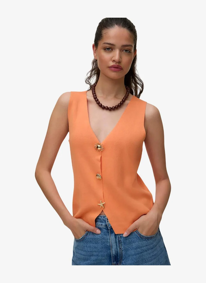 فيرو مودا Women's VMKYLIE Sleeveless Vest Knit Top