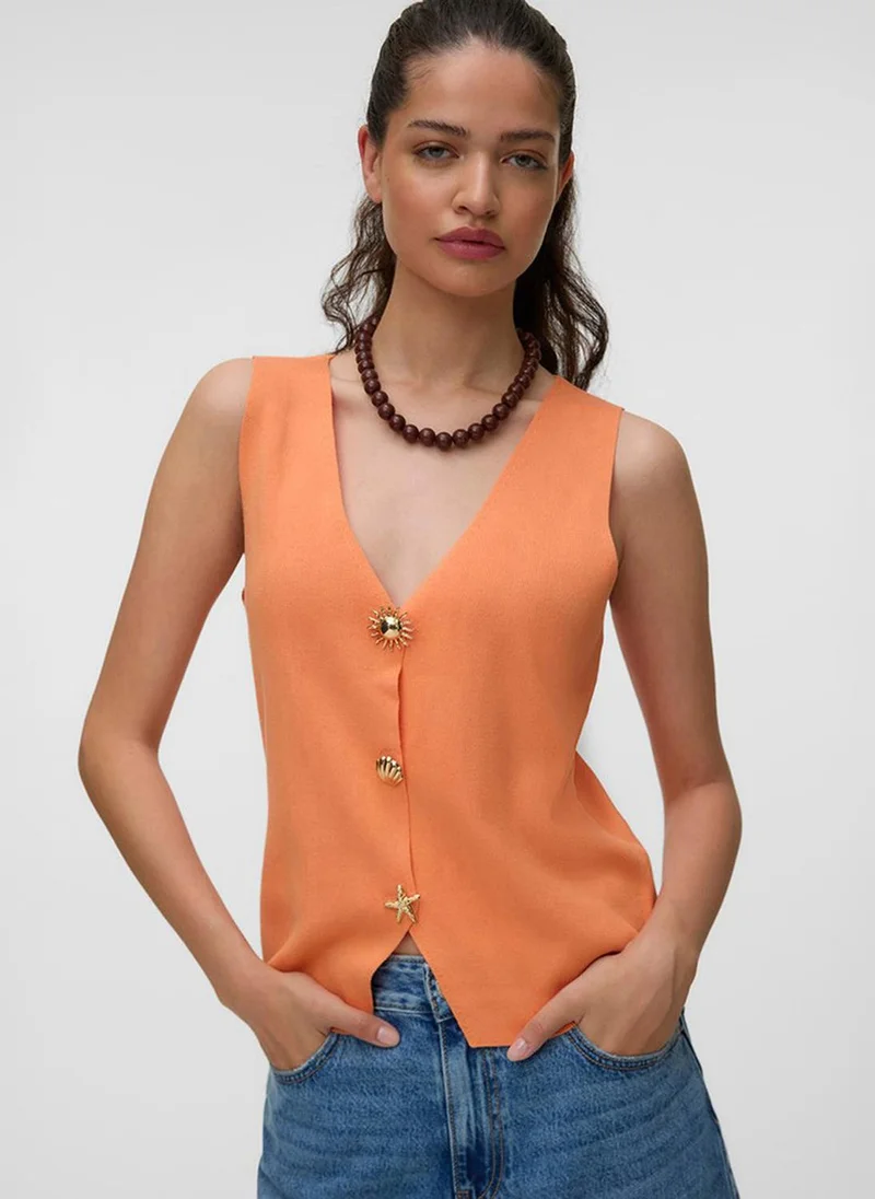 فيرو مودا Women's VMKYLIE Sleeveless Vest Knit Top