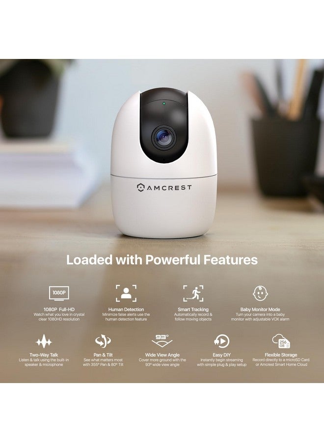 Amcrest 1080P WiFi Camera Indoor, Nanny Cam, Dog Camera, Sound & Baby Monitor, Human & Pet Detection, Motion-Tracking, Phone App, Pan/Tilt Wireless IP Camera, Night Vision, Smart Home ASH21-W - Image 2