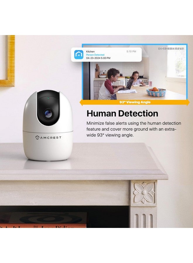 Amcrest 1080P WiFi Camera Indoor, Nanny Cam, Dog Camera, Sound & Baby Monitor, Human & Pet Detection, Motion-Tracking, Phone App, Pan/Tilt Wireless IP Camera, Night Vision, Smart Home ASH21-W - Image 4