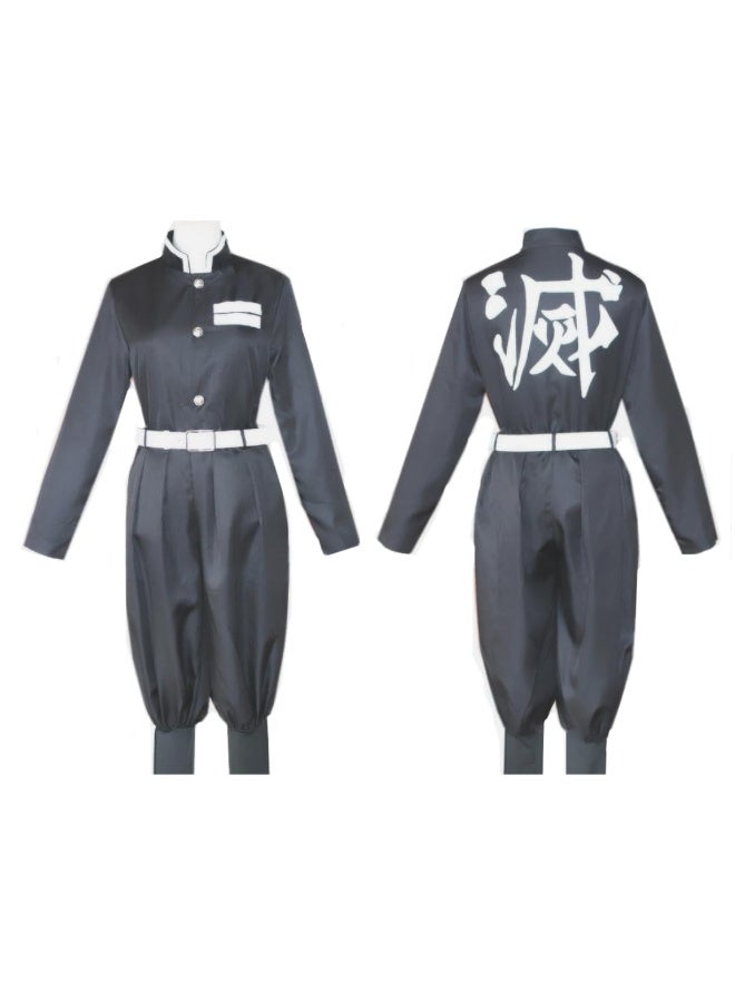 Halamodo قاتل الشياطين تانجيرو كامادو مجموعة أزياء كوزبلاي، ملابس لعب أدوار الأنمي، بما في ذلك الهاوري الخارجي، توب، سروال، لفافات القدمين، والحزام، مناسبة لاحتفالات عيد الميلاد، عروض المسرح، حفلات المواضيع، عروض المواهب، وأوقات مختلفة للبالغين - Image 4