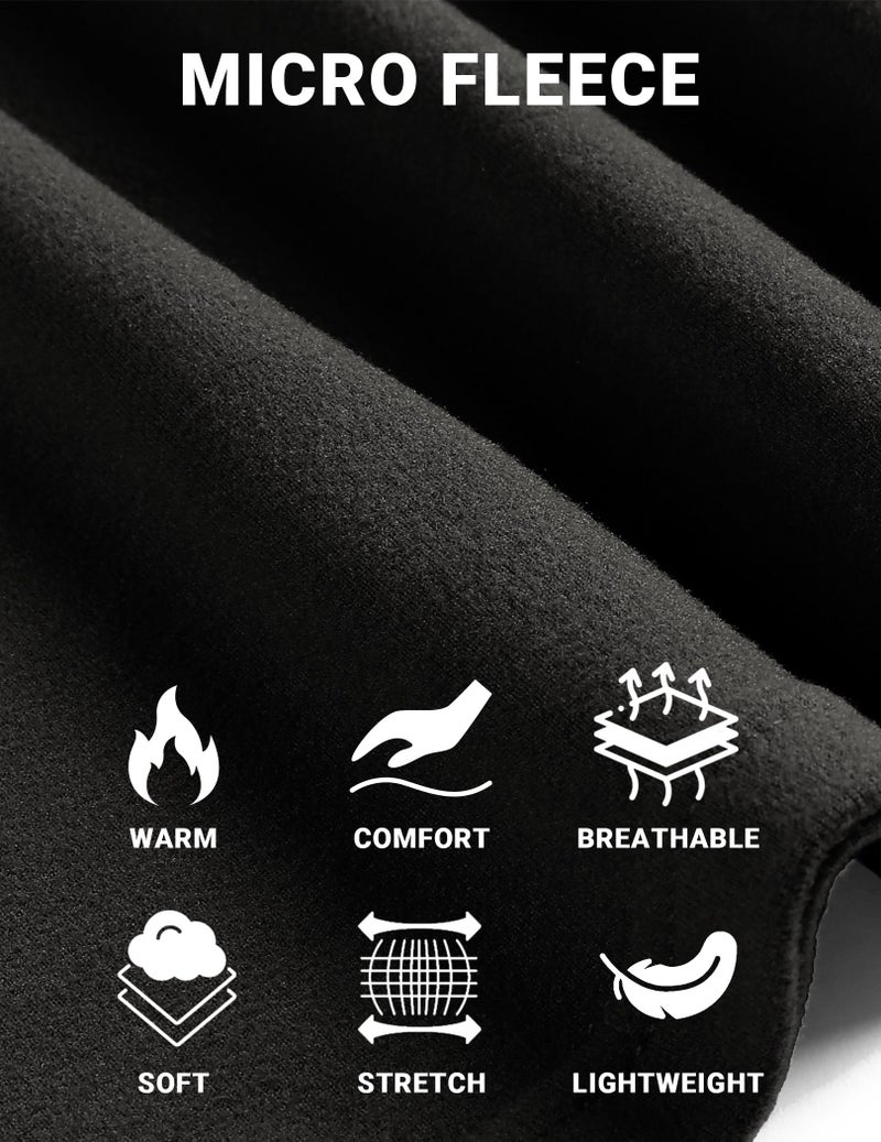 COOFANDY Mens Mock Neck Shirts 2 Pack Fleece Long Sleeve Basic Turtle Neck Shirt - Image 2