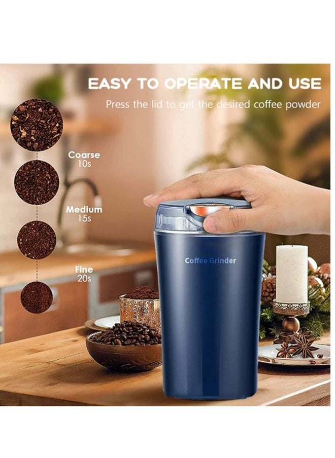HuHa Electric Kitchen Grinder Mixer - Electric Coffee Grinders for Spices, Seeds, Herbs, and Coffee Beans, Spice Blender and Espresso Grinder, Wet and Dry Grinder Stainless Steel  - Image 2