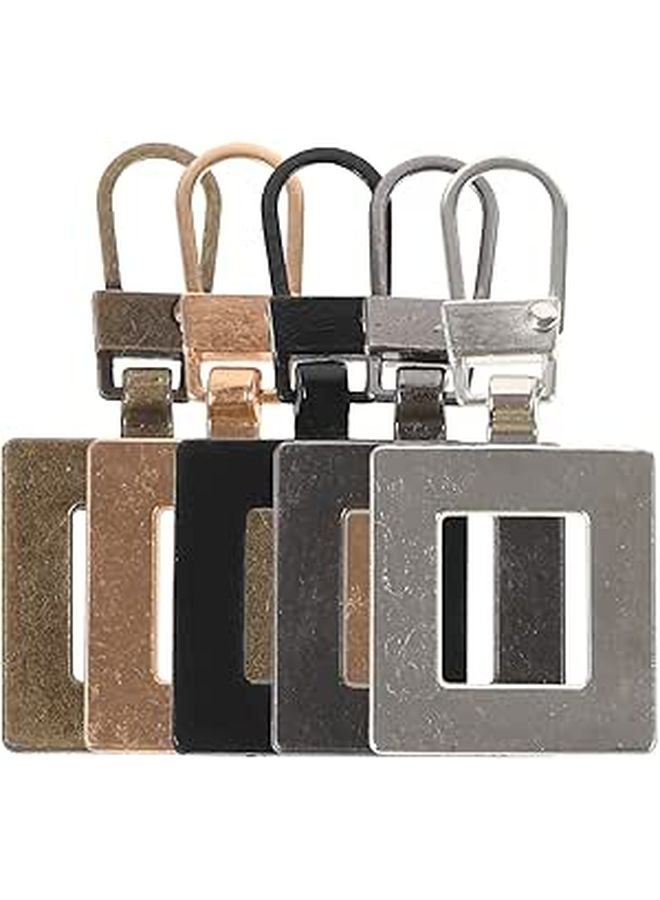 5 Color Detachable Zipper Pulls Replacement Tabs Set for Jackets Bags Shoes and Clothing Repair Kit - Image 1