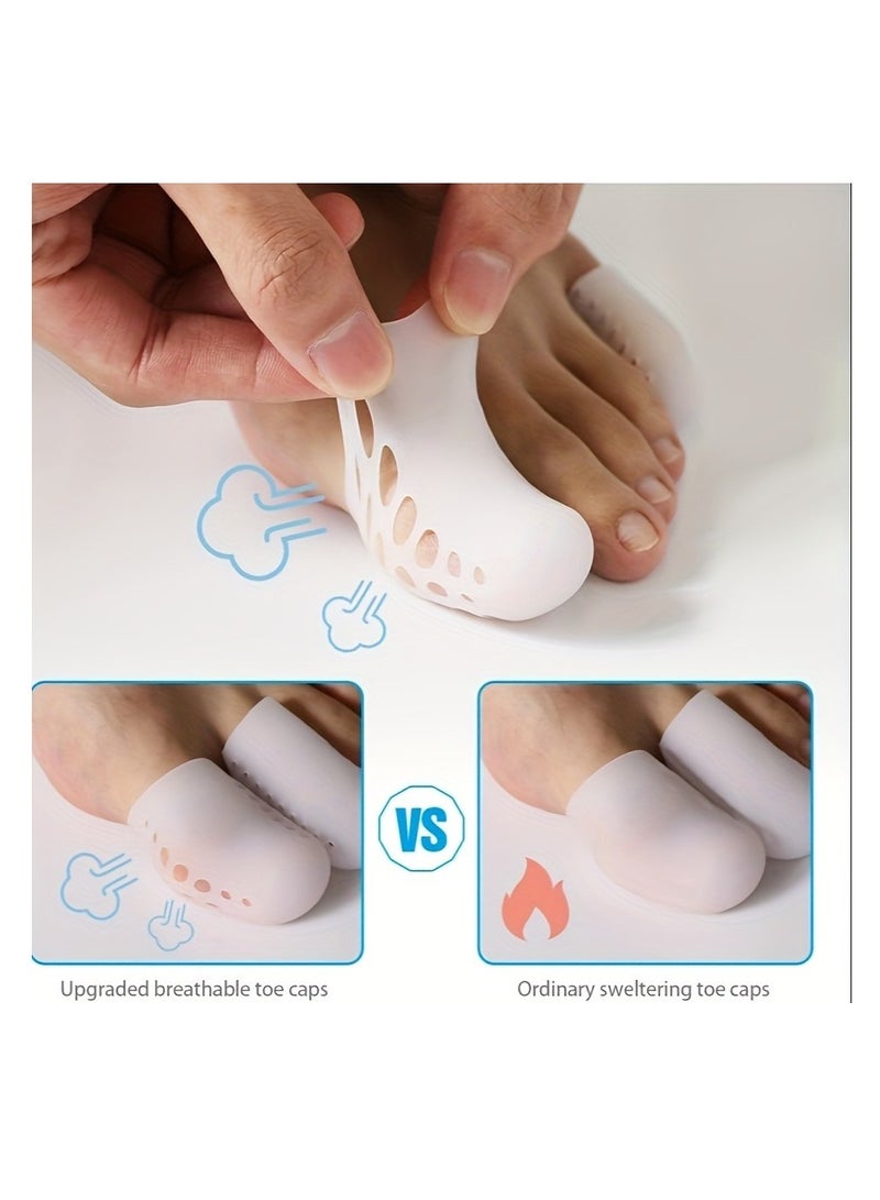 12pcs Silicone Toe Sleeves – 4pcs Each Size (S/M/L), Gel Toe Protectors for Bunion, Corns, Blisters & Toe Pain Relief - Image 2
