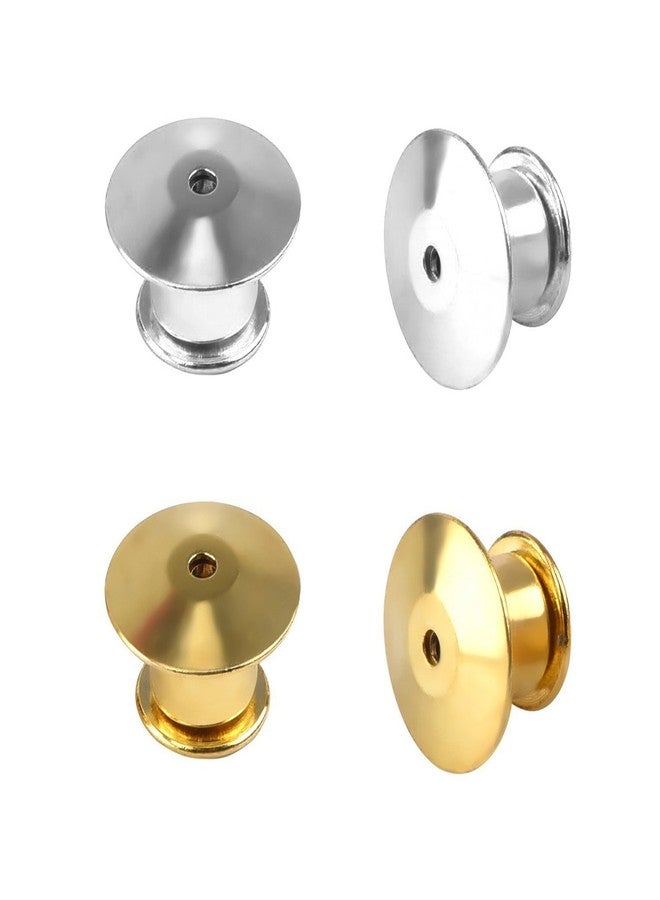 DYWISHKEY 50 Pieces Metal Pin Keepers Backs, Locking Pin Keepers Backs (No Tool Required) (Mix Color) - Image 2